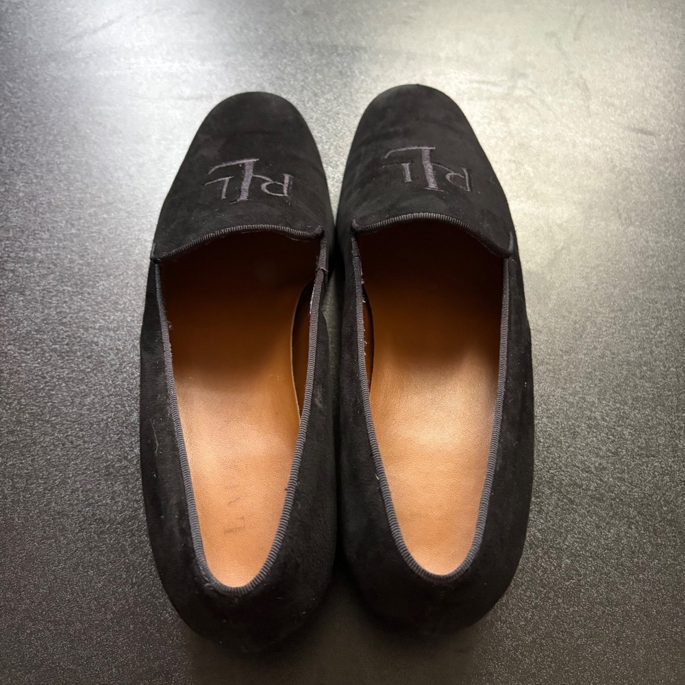 Lauren Ralph Lauren Monogrammed-Embroidered Black loafers slip on flats size 7 - Picture 7 of 7